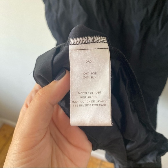 IRO silk mini dress in black Size women’s 8 - Picture 5 of 5